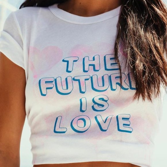 Chaser Future is Love Gauzy Cotton Slim Tee - Picture 1 of 3